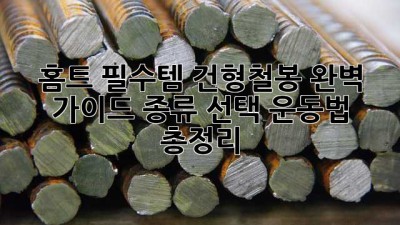 🔥 홈트 필수템! 건형철봉 완벽 가이드: 종류, 선택, 운동법 총정리 💪