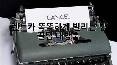 🚗💨 렌트카 똑똑하게 빌리는 법? 꿀팁 대방출!